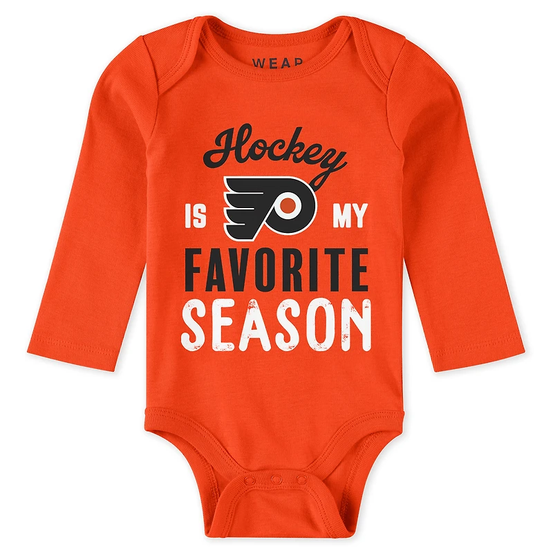 Ensemble 3 pièces pour nouveau-né et bébé WEAR par Erin Andrews Philadelphia Flyers Turn Me Around combinaison pantalon