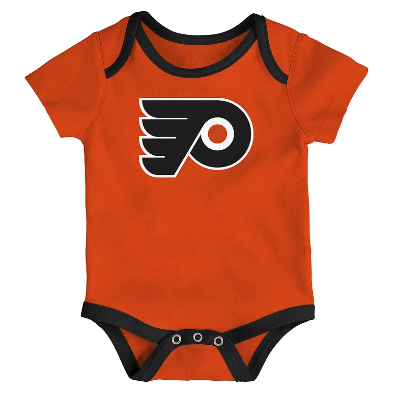 Ensemble de trois bodies pour nouveau-né des Philadelphia Flyers Loyal Buddies