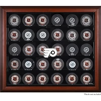 Vitrine de présentation en acajou pour 30 rondelles des Flyers de Philadelphie