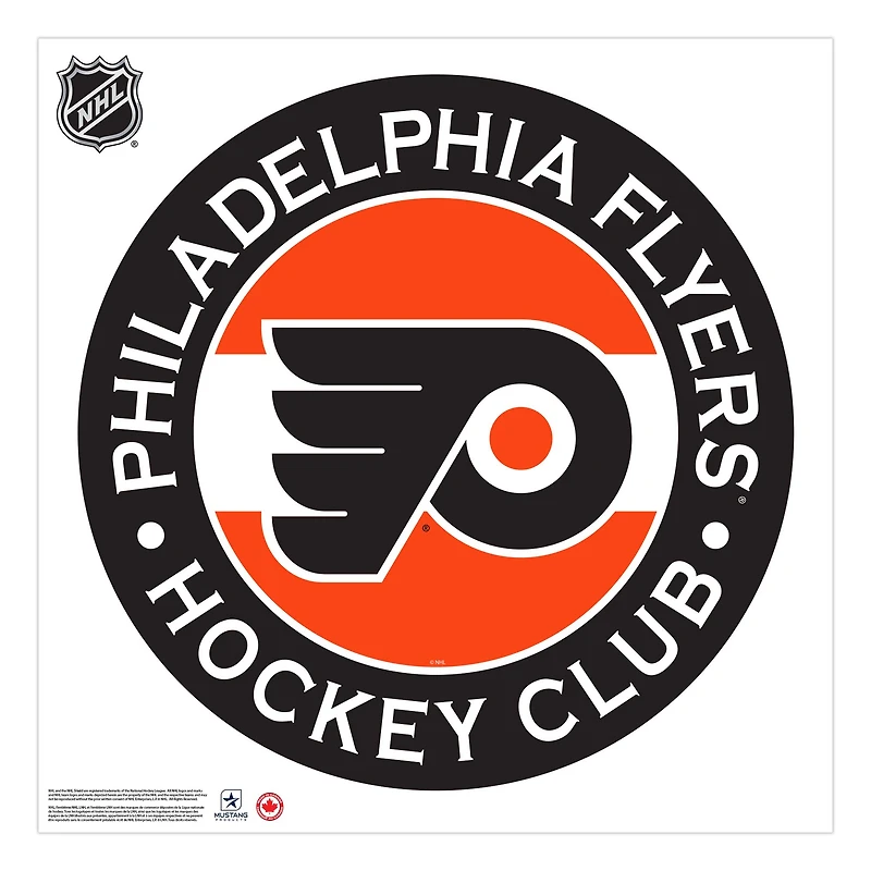 Philadelphia Flyers - 36'' x 36'' Team Repositional Stripe Design Vinyl Wall Decal