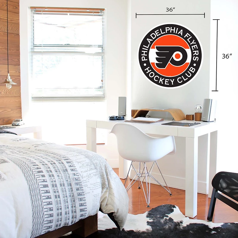 Philadelphia Flyers - 36'' x 36'' Team Repositional Stripe Design Vinyl Wall Decal