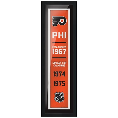 Flyers de Philadelphie - Enseigne Empire Encadrée 6'' x 22''