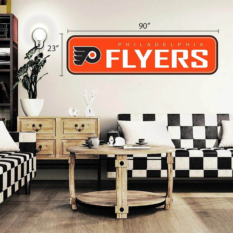 Flyers de Philadelphie - 90'' x 23'' Team Repositional Long Design Wall Decal