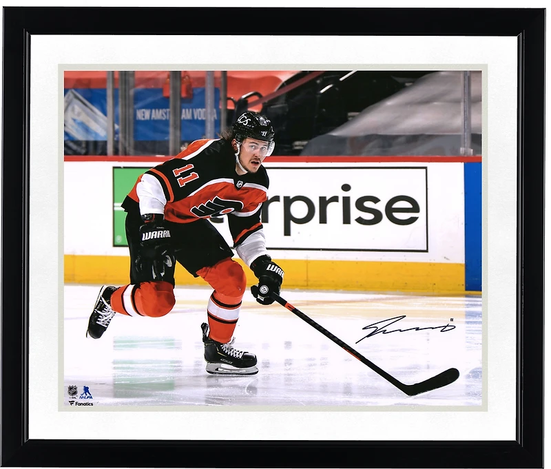 Photo de patinage rétro autographiée des Flyers de Philadelphie (16" x 20")