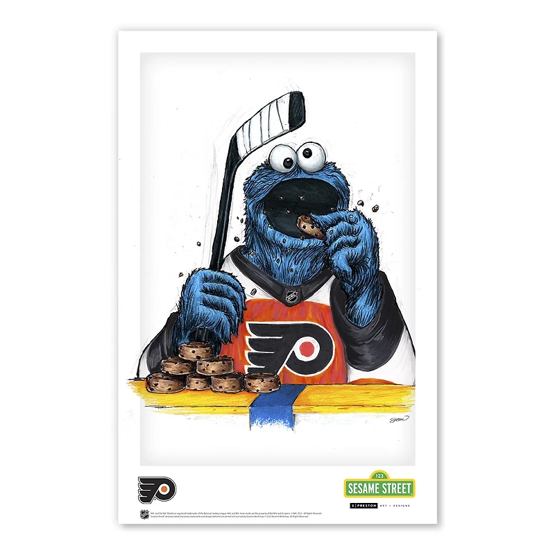 Philadelphia Flyers Cookie Monster 11" x 17" Poster Print