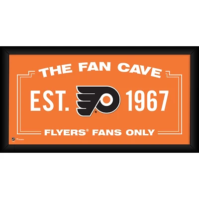 Collage de grottes de fans encadré des Flyers de Philadelphie 10" x 20"