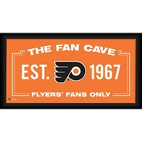Collage de grottes de fans encadré des Flyers de Philadelphie 10" x 20"