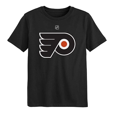T-shirt noir Outerstuff avec logo principal des Flyers de Philadelphie pour enfants d'âge préscolaire
