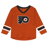 Preschool Outerstuff Orange/Black Philadelphia Flyers Denting the Net Long Sleeve T-Shirt and Pants Set