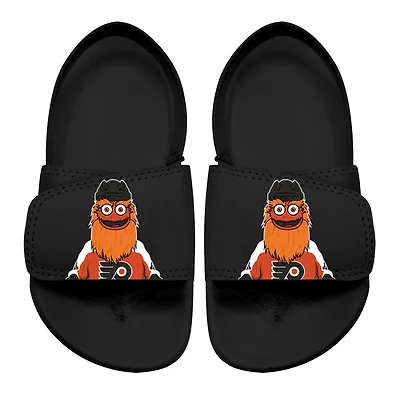 Sandales à enfiler noires pour tout-petits ISlide, mascotte des Flyers de Philadelphie