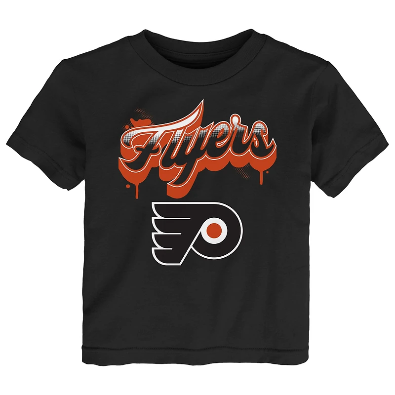 T-shirt noir à imprimé pétillant des Flyers de Philadelphie pour tout-petits