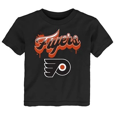 T-shirt noir à imprimé pétillant des Flyers de Philadelphie pour tout-petits