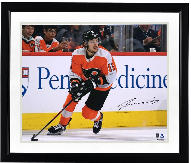 Travis Konecny Philadelphia Flyers Autographed 16" x 20" Orange Jersey Skating Photograph