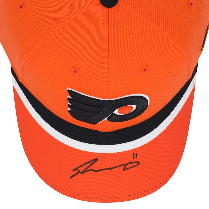 Casquette rétro inversée dédicacée des Flyers de Philadelphie de Travis Konecny