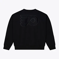 Unisex Mitchell & Ness Black Philadelphia Flyers Phantom Fleece Crew Neck Sweatshirt