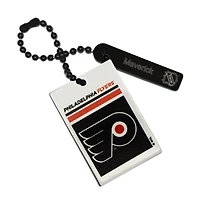 Étiquette de sac rectangulaire en cuir Philadelphia Flyers blanche personnalisée