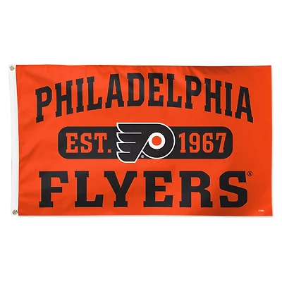 WinCraft Philadelphia Flyers 3' x 5' Drapeau de luxe pour établissement de franchise simple face