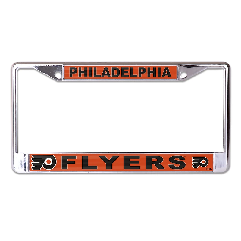 Cadre de plaque d'immatriculation en métal découpé au laser WinCraft Philadelphia Flyers
