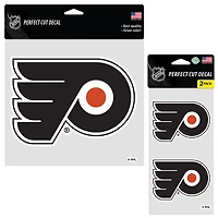Lot de trois autocollants WinCraft à découpe parfaite des Flyers de Philadelphie