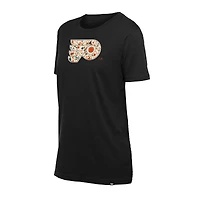 T-shirt à imprimé floral noir pour femme des Philadelphia Flyers de New Era
