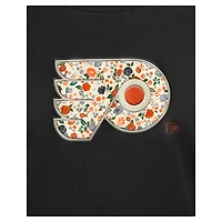 T-shirt à imprimé floral noir pour femme des Philadelphia Flyers de New Era