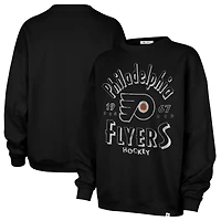 Women's '47 Black Philadelphia Flyers Circle Change Stars Oversized Sweatshirt