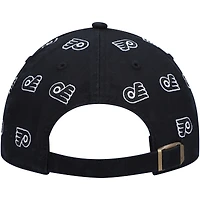 Women's '47 Black Philadelphia Flyers Confetti Clean Up Adjustable Hat