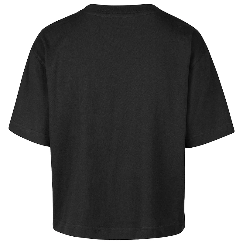 Women's '47 Black Philadelphia Flyers Vibe Check Reed City Cropped T-Shirt