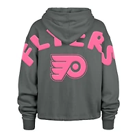 Sweat à capuche court Bright Side Venice '47 gris pour femme des Philadelphia Flyers