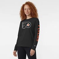 Women's Champion  Black Philadelphia Flyers 2-Hit Long Sleeve T-Shirt