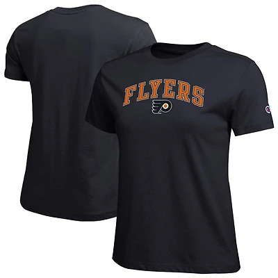 Women's Champion  Black Philadelphia Flyers Arch Mascot Logo T-Shirt