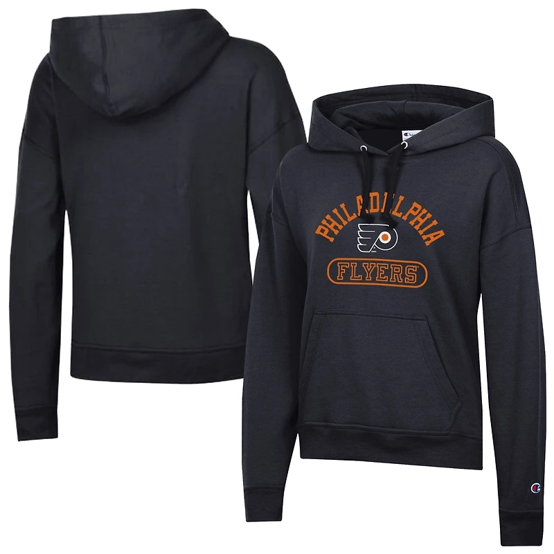 Women's Champion  Black Philadelphia Flyers Arched Pill Box Hoodie