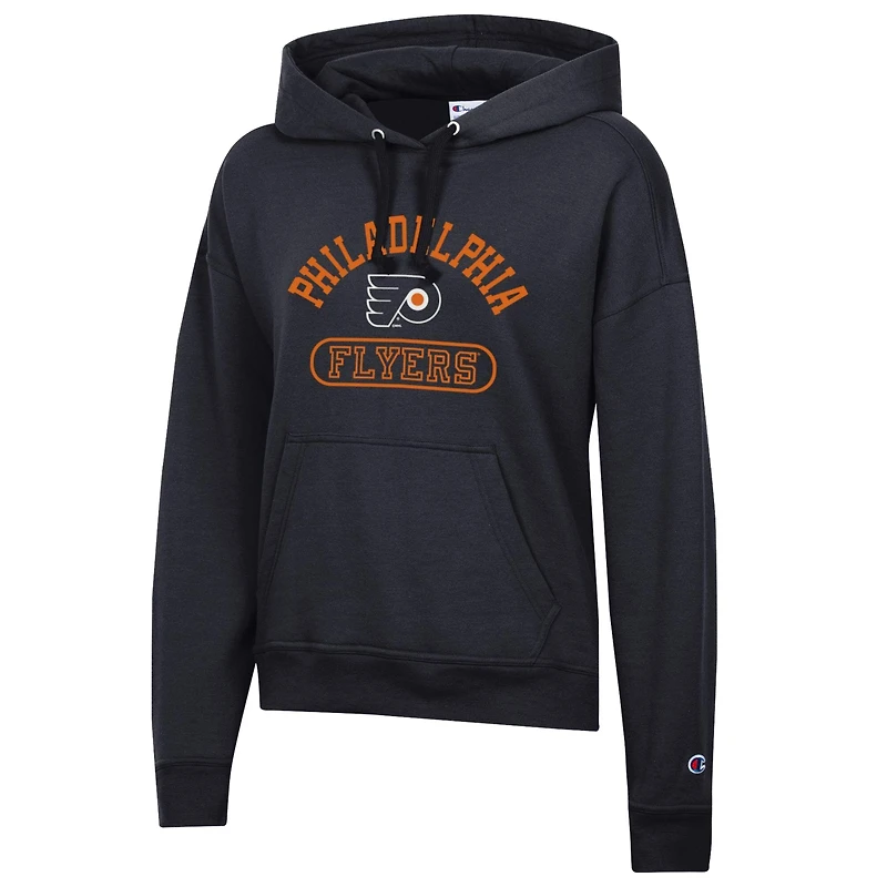Women's Champion  Black Philadelphia Flyers Arched Pill Box Hoodie