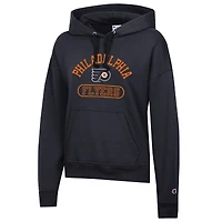 Women's Champion  Black Philadelphia Flyers Arched Pill Box Hoodie