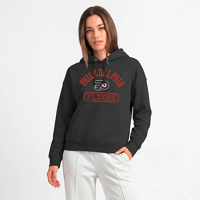 Women's Champion  Black Philadelphia Flyers Arched Pill Box Hoodie