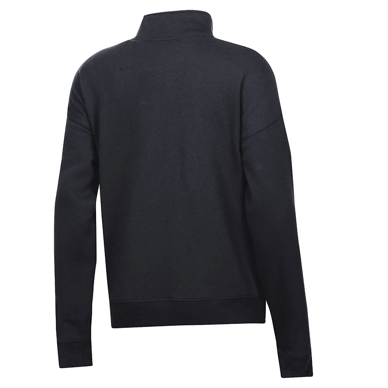 Sweat-shirt à col zippé Champion noir Philadelphia Flyers pour femme