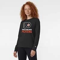 Women's Champion  Black Philadelphia Flyers Wordmark Lockup Long Sleeve T-Shirt