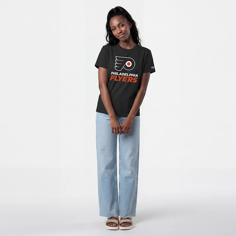 Women's Champion  Black Philadelphia Flyers Wordmark Lockup T-Shirt