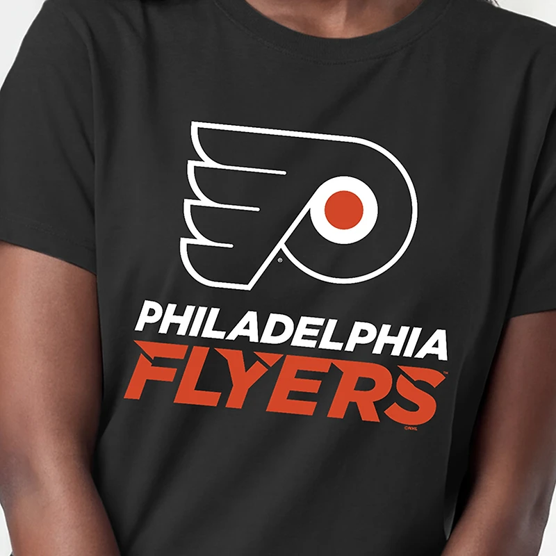 Women's Champion  Black Philadelphia Flyers Wordmark Lockup T-Shirt