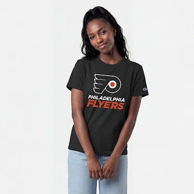 Women's Champion  Black Philadelphia Flyers Wordmark Lockup T-Shirt