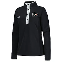 Veste noire à demi-pression Columbia Flyers de Philadelphie Benton Springs pour femmes
