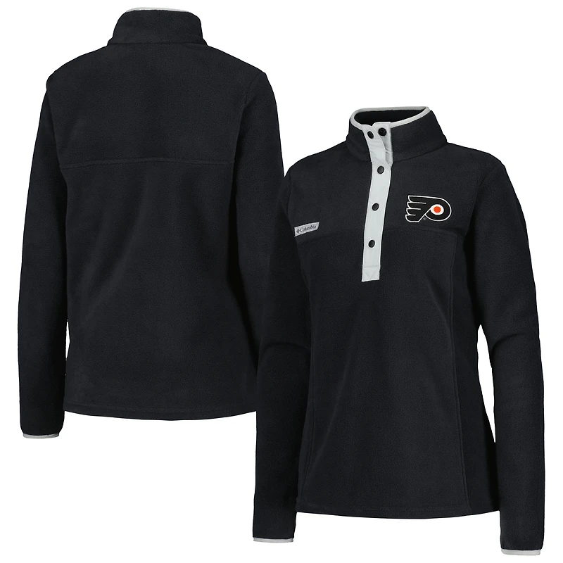 Veste noire à demi-pression Columbia Flyers de Philadelphie Benton Springs pour femmes
