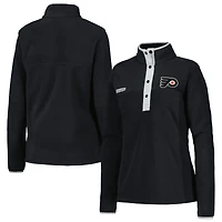 Veste noire à demi-pression Columbia Flyers de Philadelphie Benton Springs pour femmes