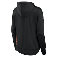 Sweat à capuche entièrement zippé Fanatics pour femmes des Flyers de Philadelphie Authentic Pro Scuba noir