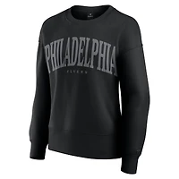 Women's Fanatics  Black Philadelphia Flyers Elements Flow Pullover Sweatshirt