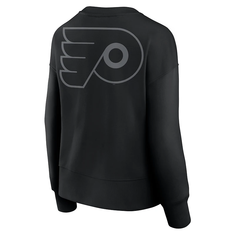 Women's Fanatics  Black Philadelphia Flyers Elements Flow Pullover Sweatshirt