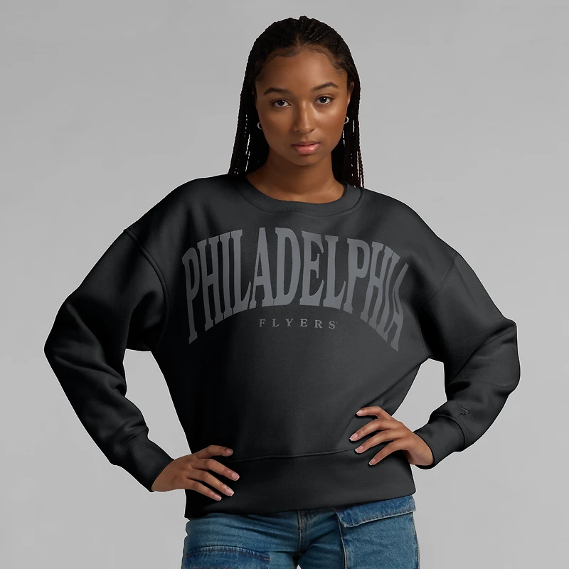 Women's Fanatics  Black Philadelphia Flyers Elements Flow Pullover Sweatshirt