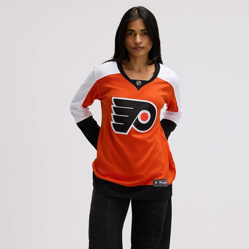 Maillot Breakaway domicile orange brûlé des Flyers de Philadelphie pour femmes Fanatics