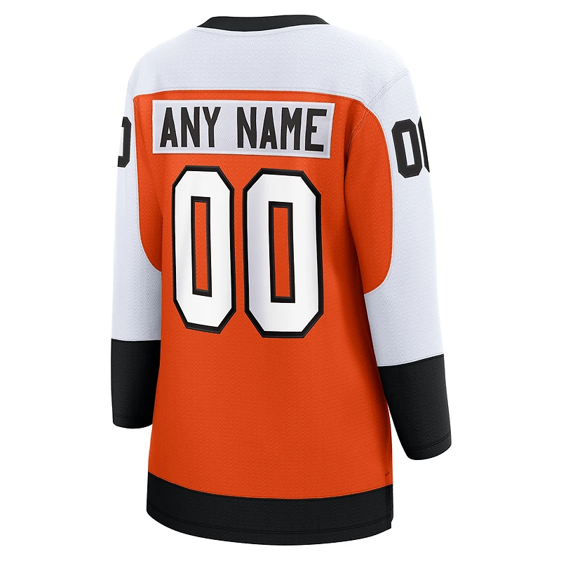 Maillot personnalisé Fanatics Burnt Orange Philadelphia Flyers Home Premier Breakaway pour femmes