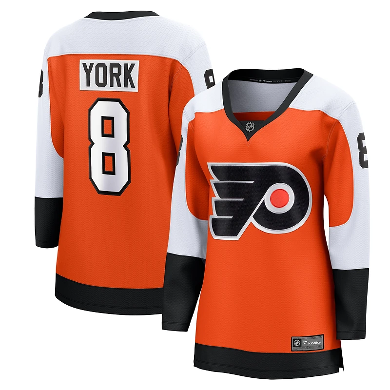 Maillot de joueur échappé à domicile Fanatics Cam York Orange des Flyers Philadelphie pour femmes